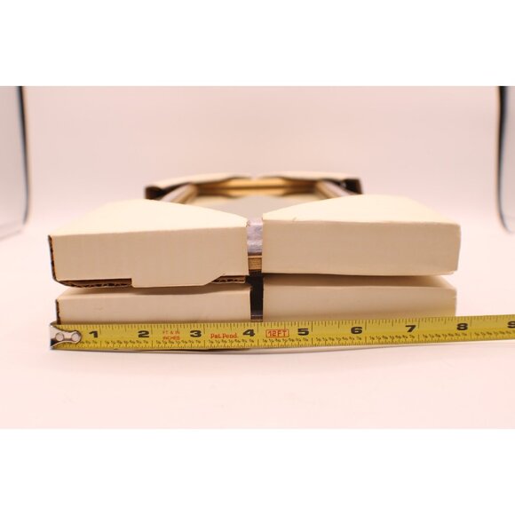 2 Floral Gold Framed Mirrors Wall Hanging Rectangular Decor Pastels NEW 13x8" - Picture 12 of 13